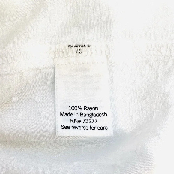 NWT CROFT & BARROW Women Sleeveless Pullover V-Neck 100% Rayon White Shirt Sz 4X - Picture 12 of 13